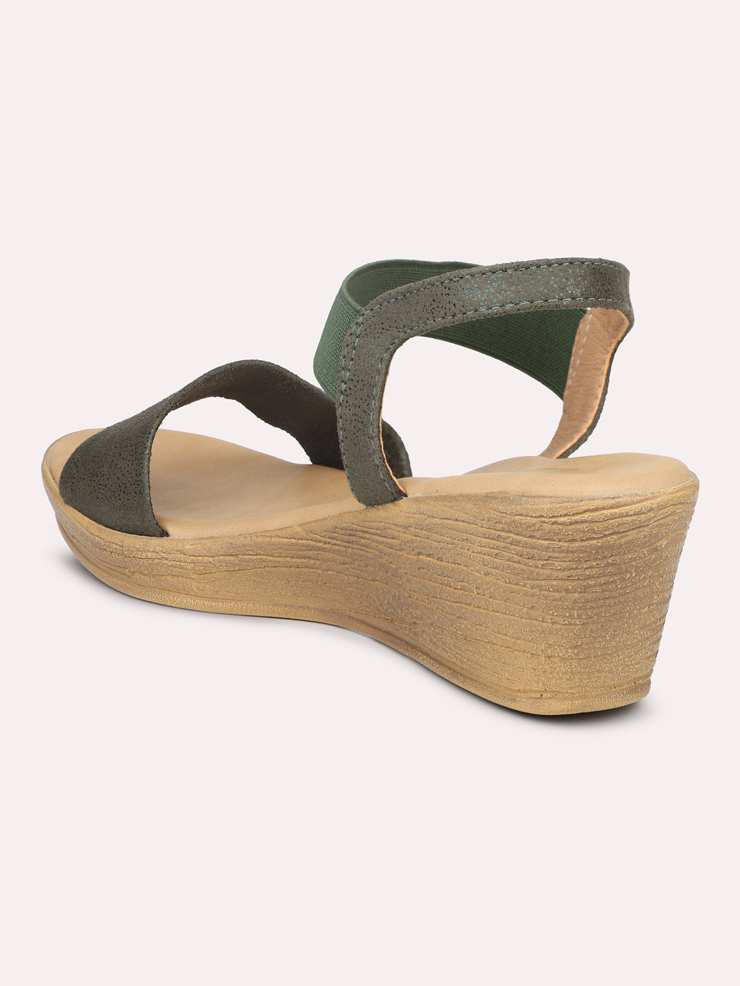 Women Green Solid Wedges