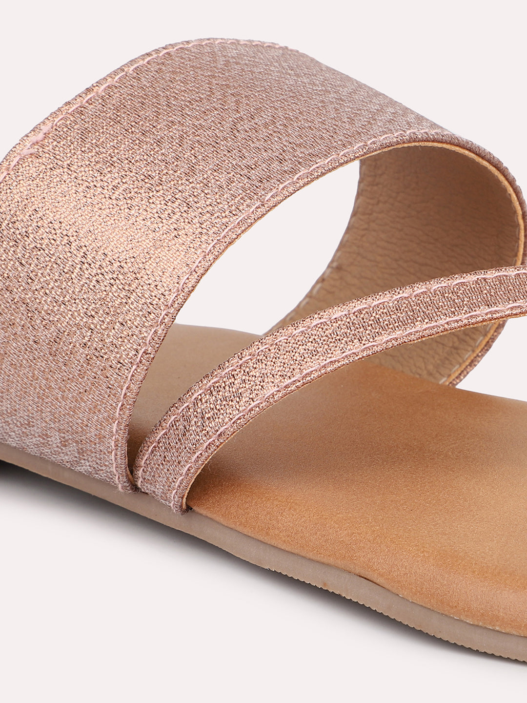 Women Bronze One Toe Flats