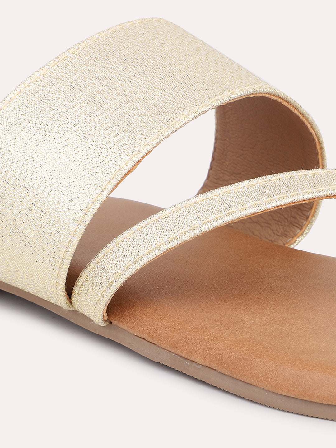 Women Gold One Toe Flats