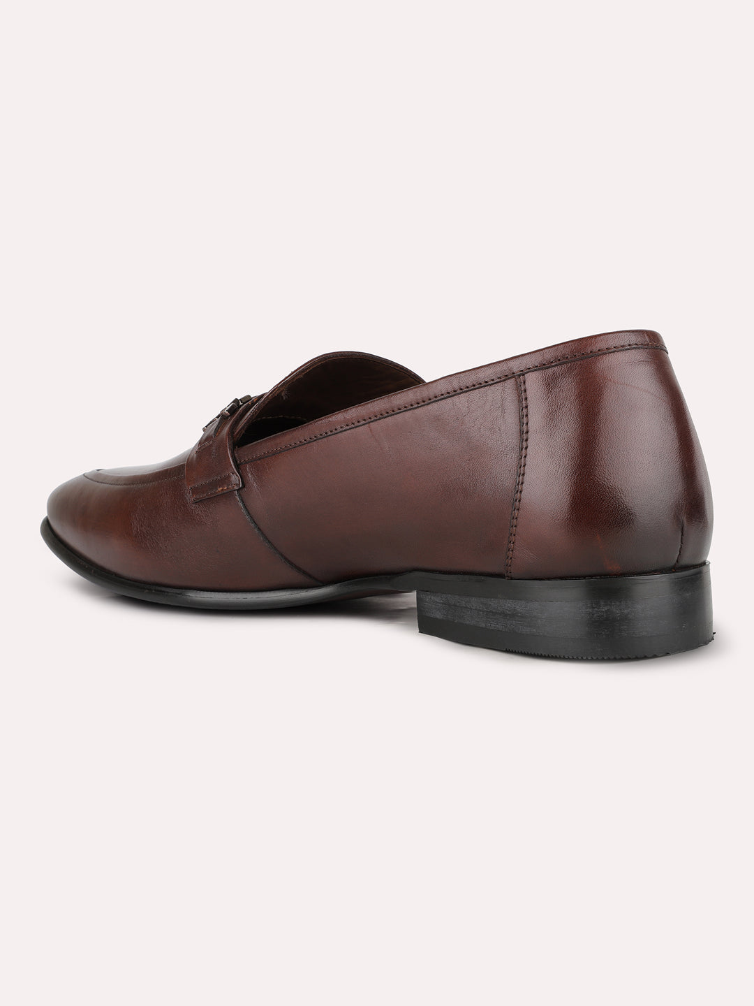 Mens Brown Casual Solid Pointed Toe Loafer Shoes