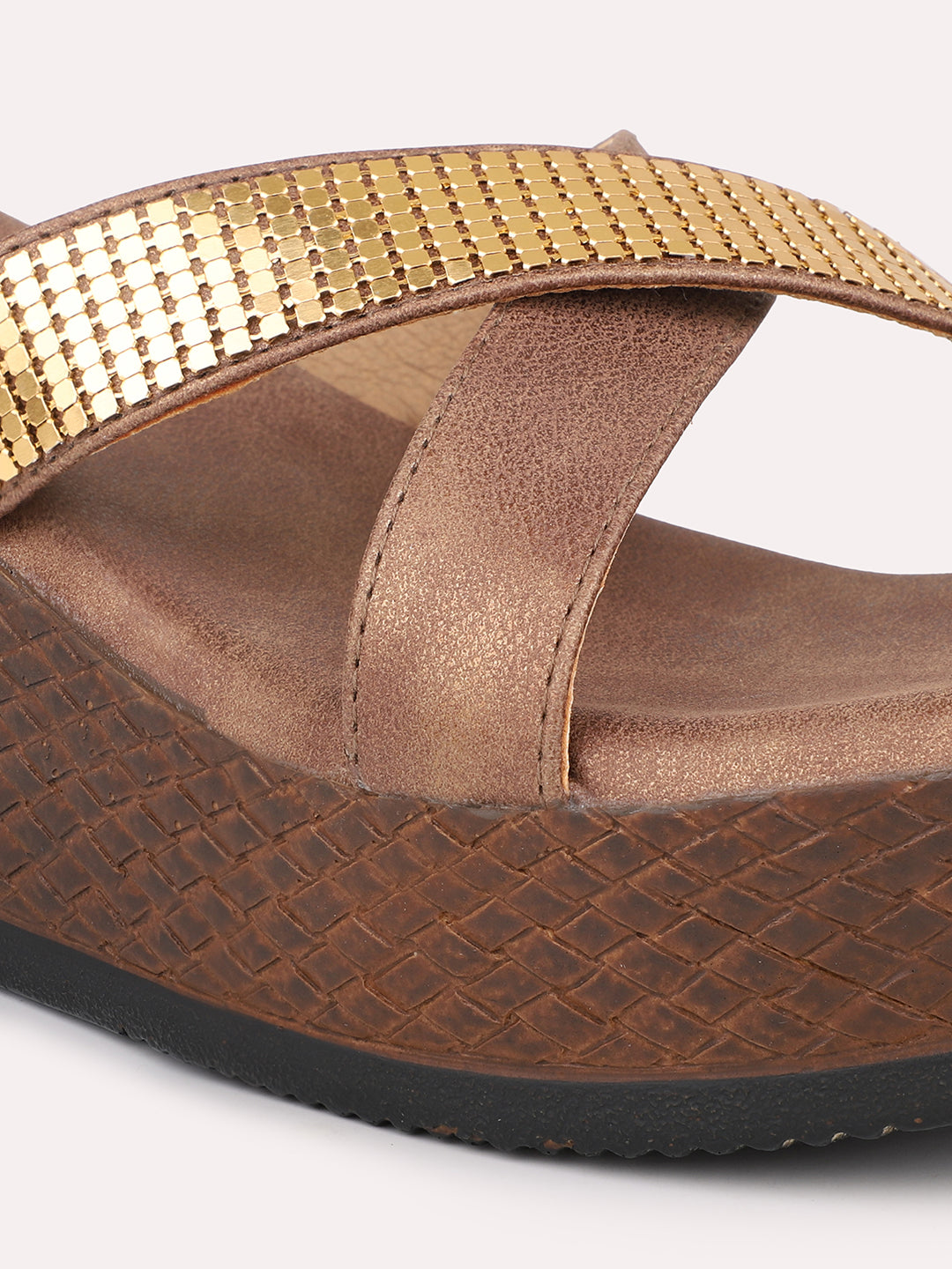 Women Antique Embellished Wedges