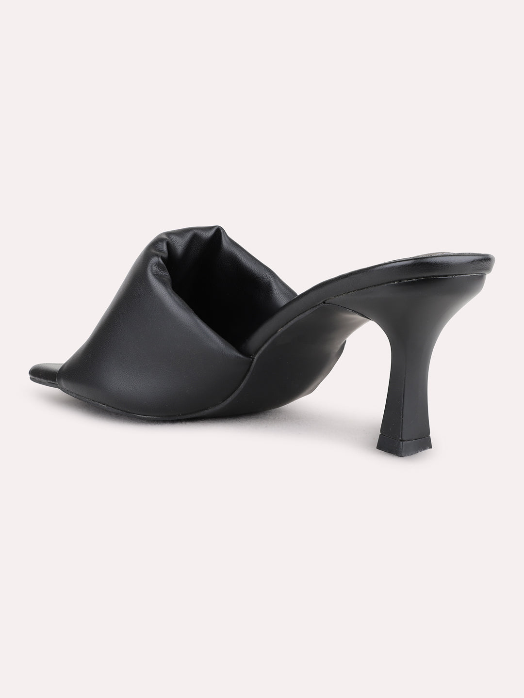 Womens Black Party Wear Solid Kitten Heels