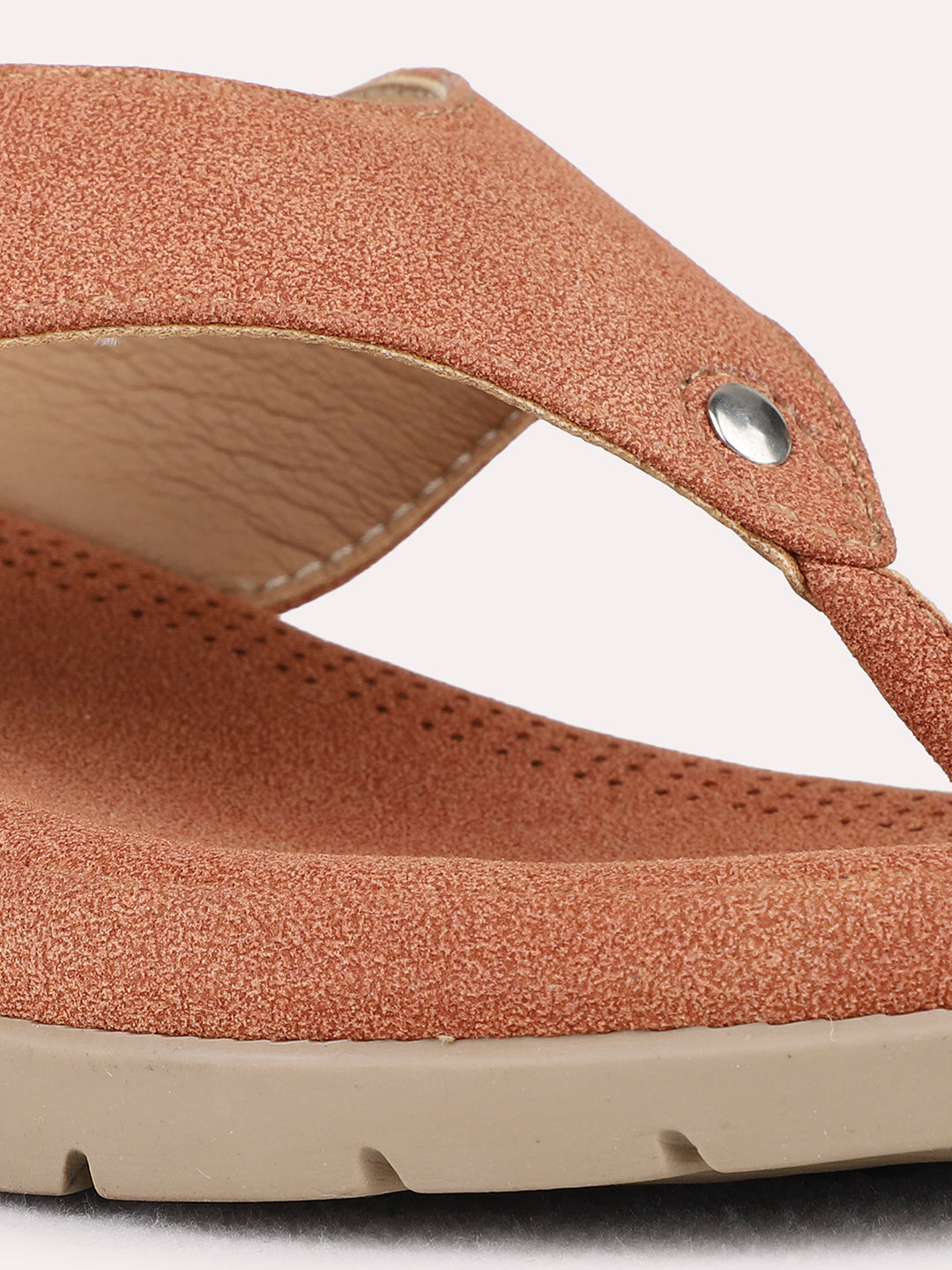 Womens Tan Ethnic Solid Round Toe Wedge Heels