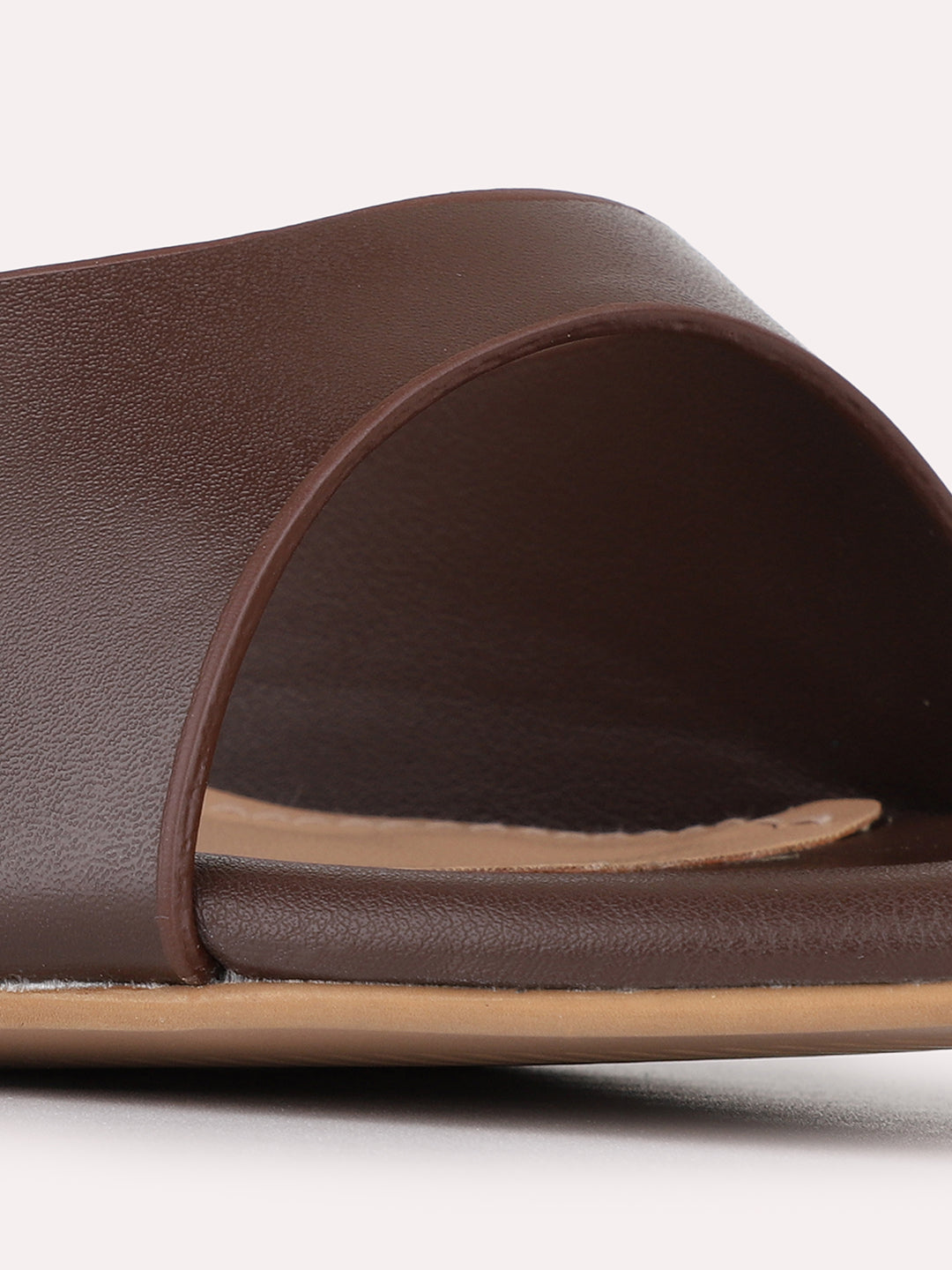 Womens Brown Casual Solid Round Toe Kitten Heels
