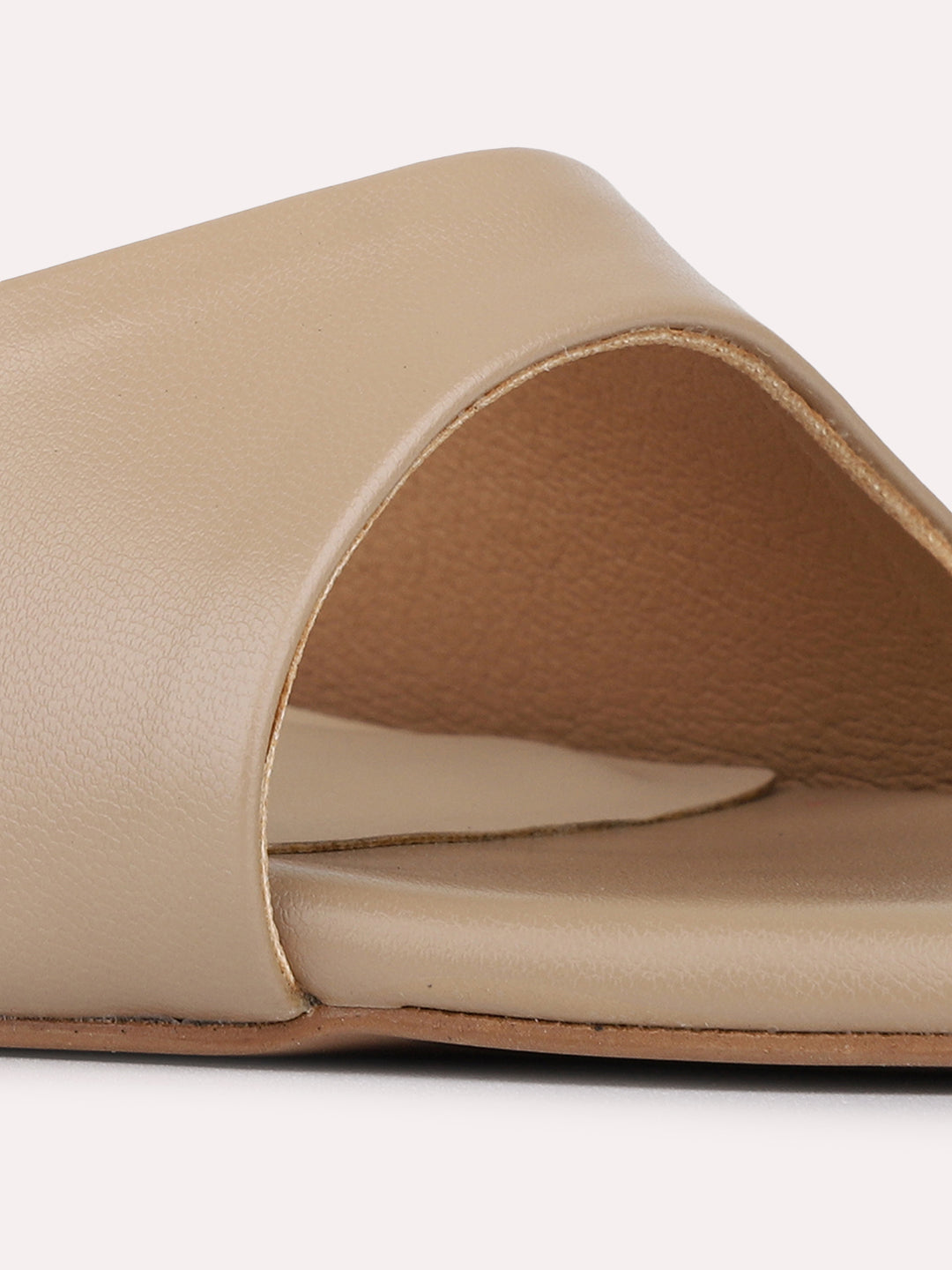 Womens Beige Casual Solid Pattern Square Toe Stiletto Heels