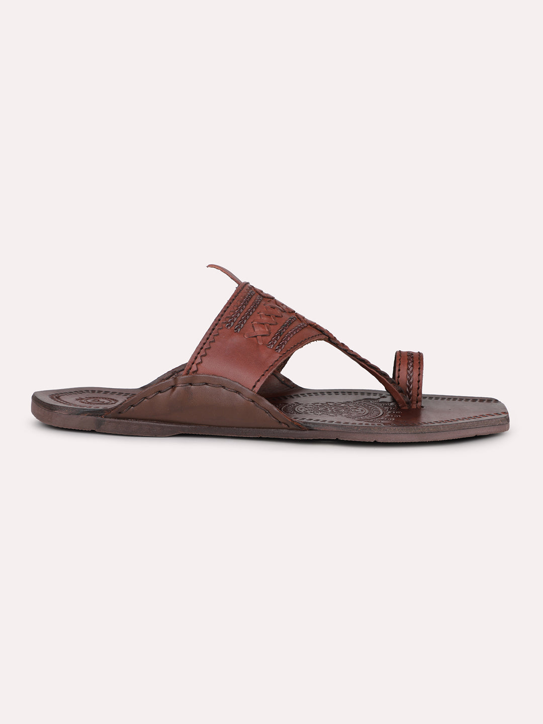 Privo Brown Kolhapuris Sandal for Men