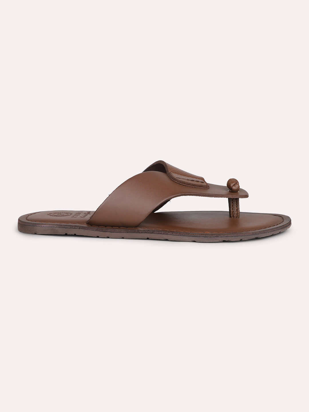 Privo Brown T-starp Casual Sandal For Men