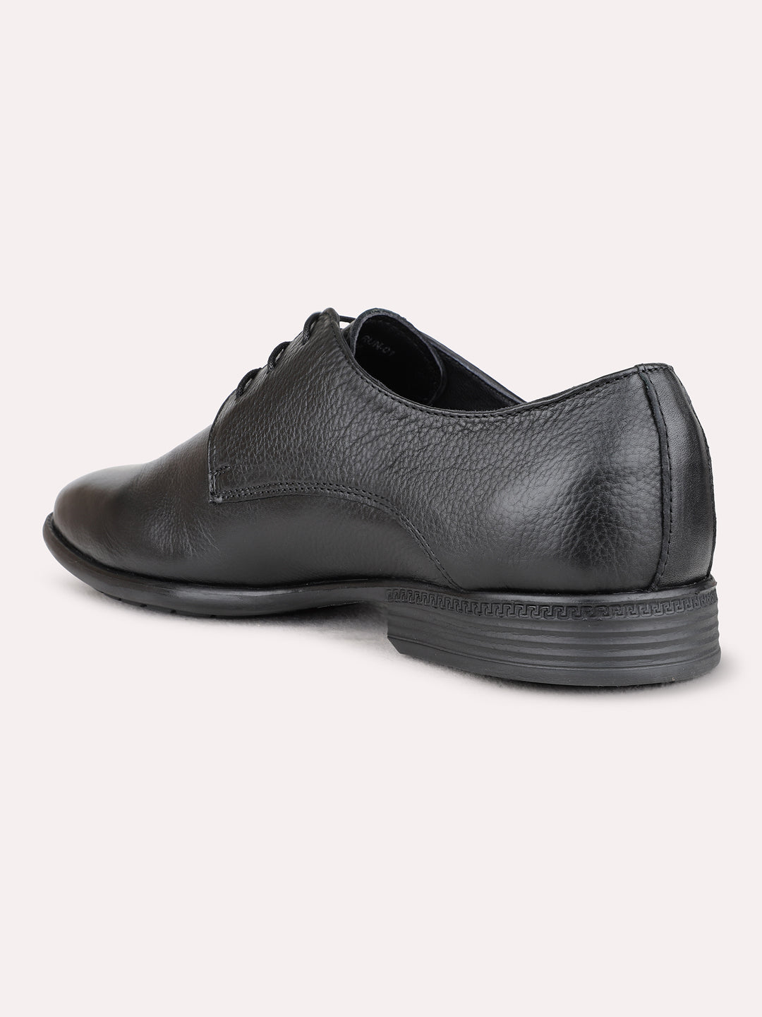 Mens Black Formal Solid Pointed Toe Derby Shoe