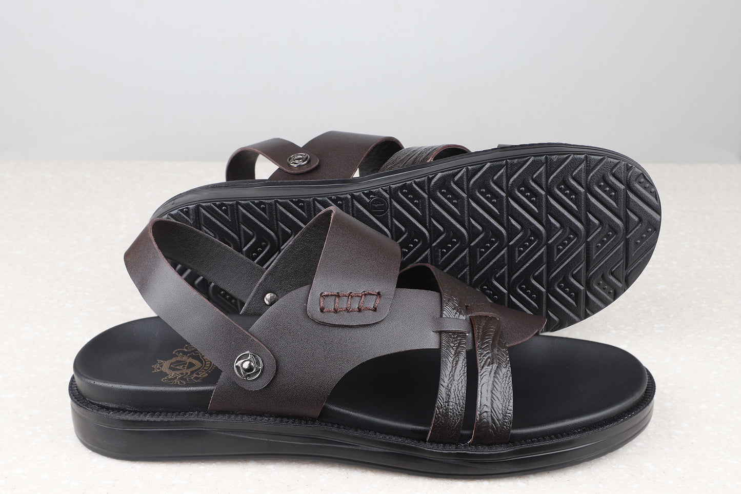Atesber Brown Comfort Sandals For Men