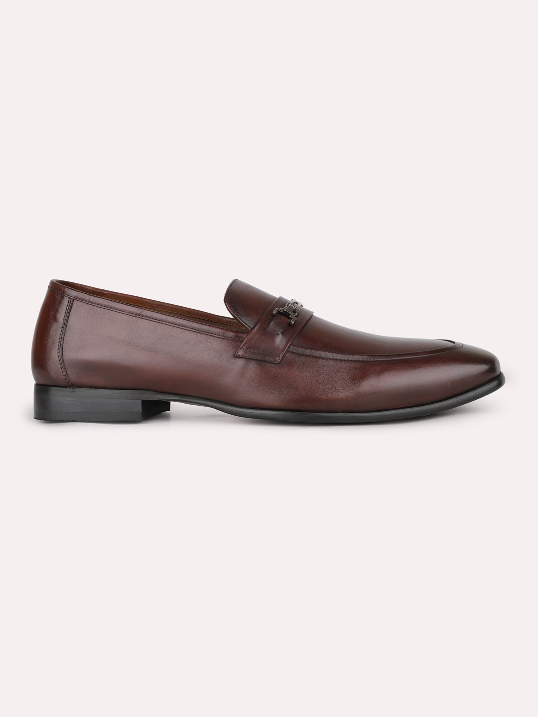 Mens Brown Casual Solid Pointed Toe Loafer Shoes