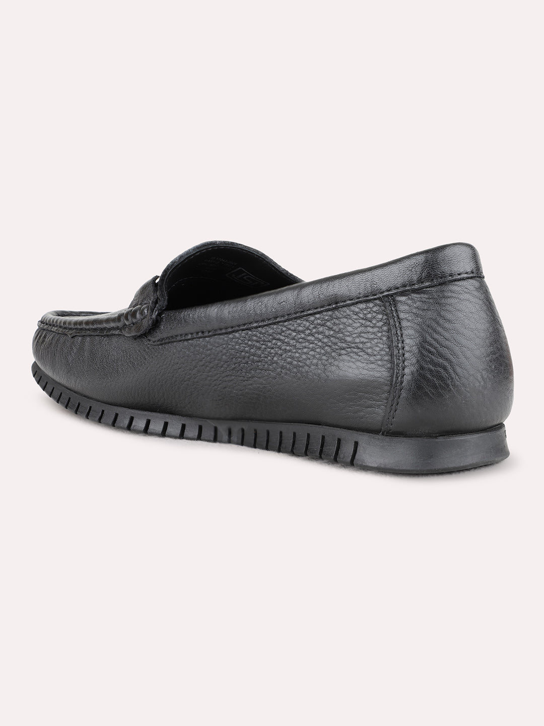 Mens Black Party Wear Solid Square Toe Loafer Shoes