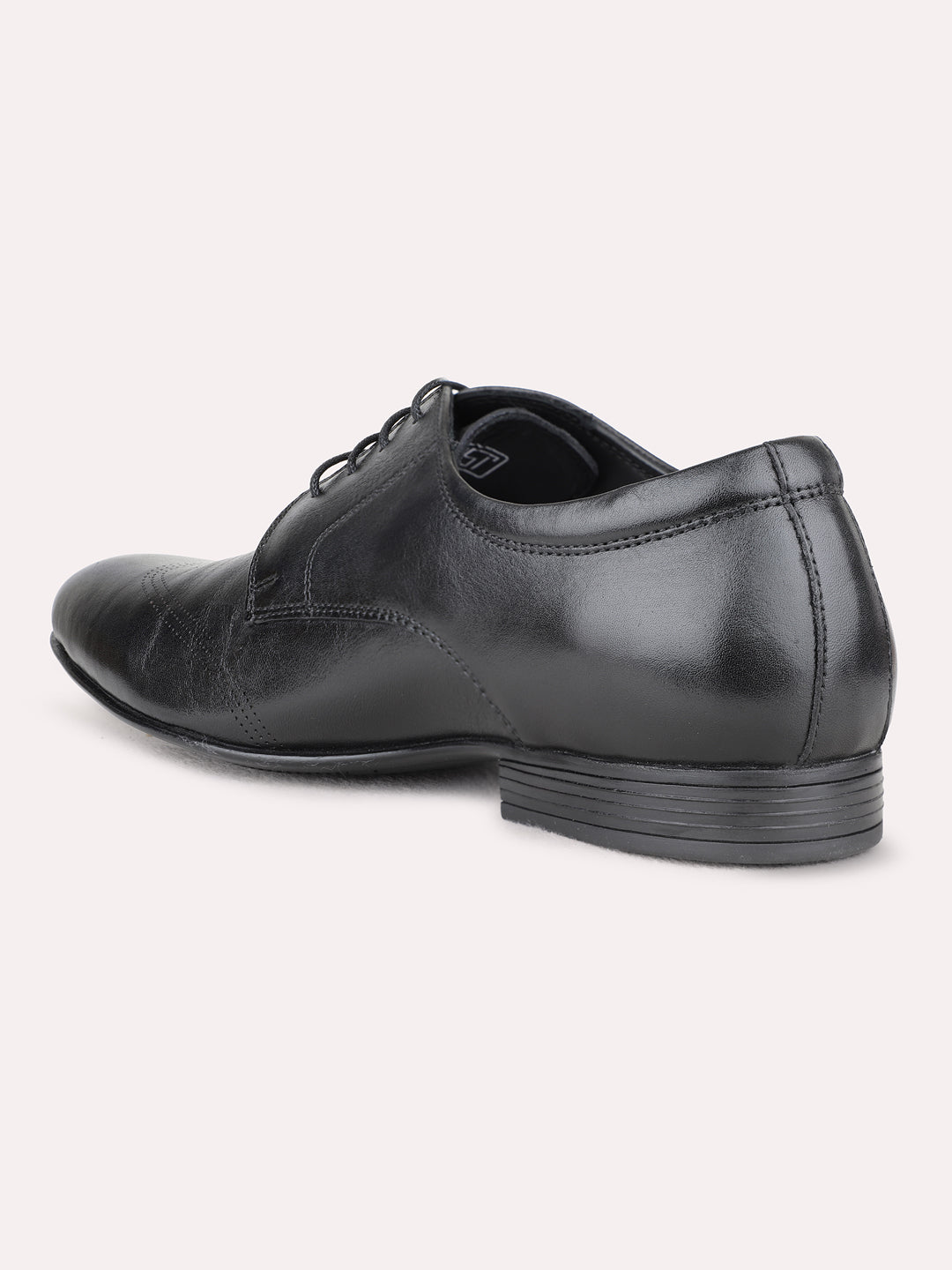 Mens Black Formal Party Wear Solid Pointed Toe Derby