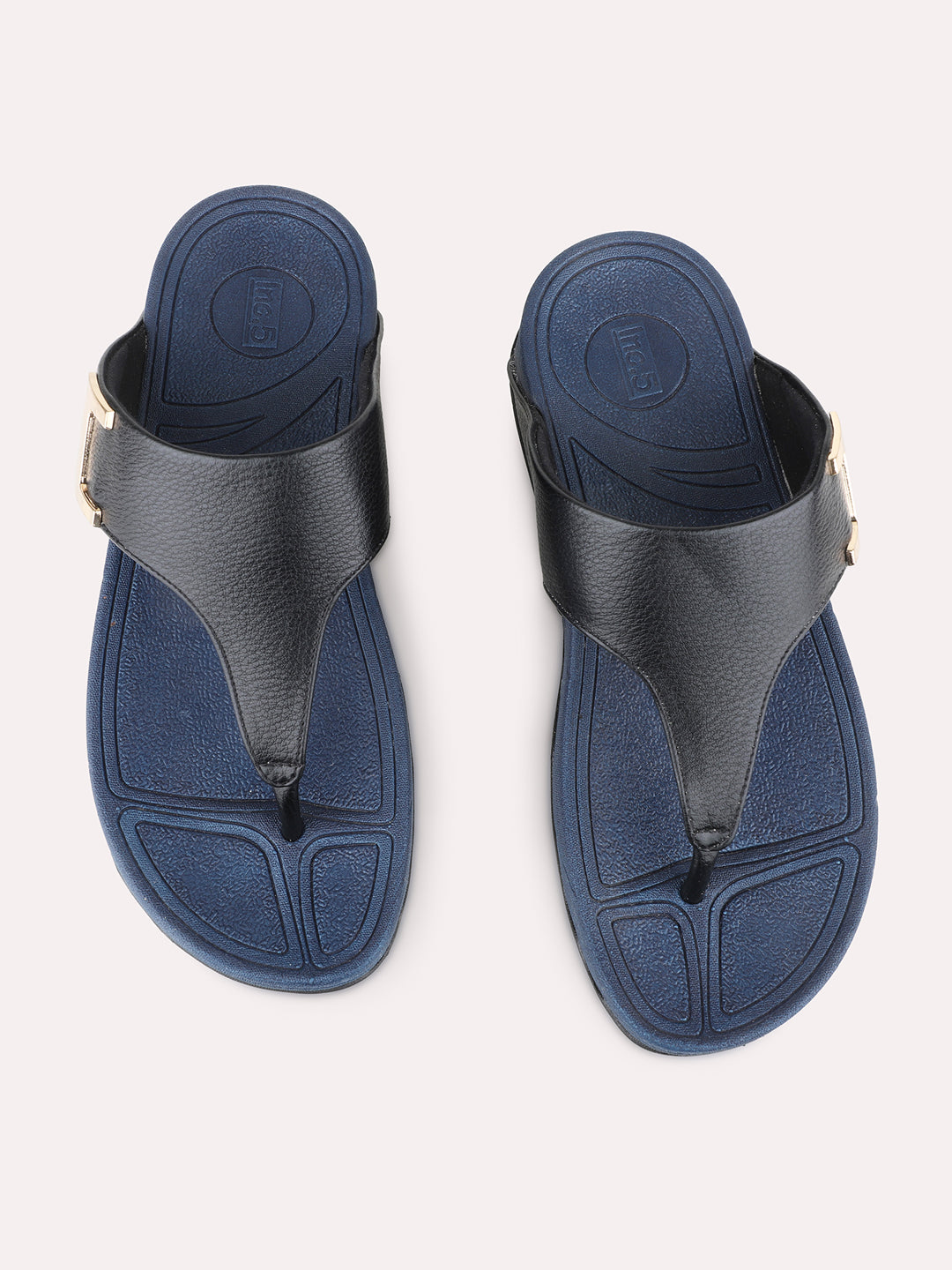 Womens Black Casual Solid Pattern Round Toe Wedge Heel Sandals