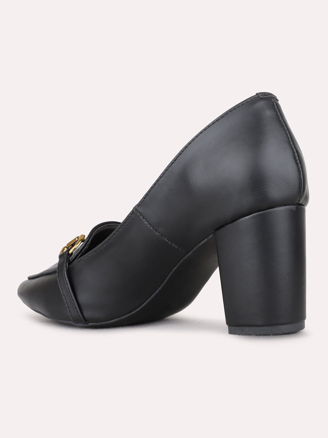Womens Black Party Wear Solid Narrow Toe Pumps