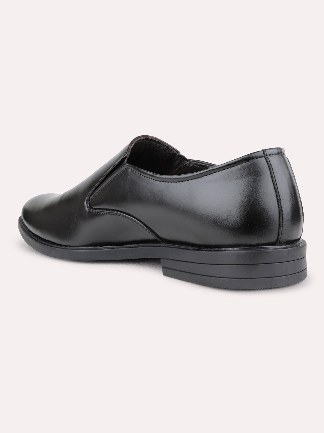 Mens Black Casual Solid Pointed Toe Moccasin Shoes