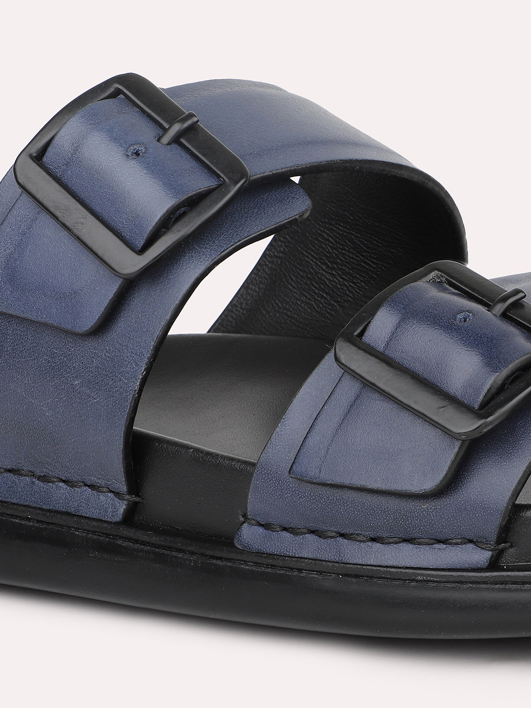 Atesber Blue Casual Sandal With Buckle For Men