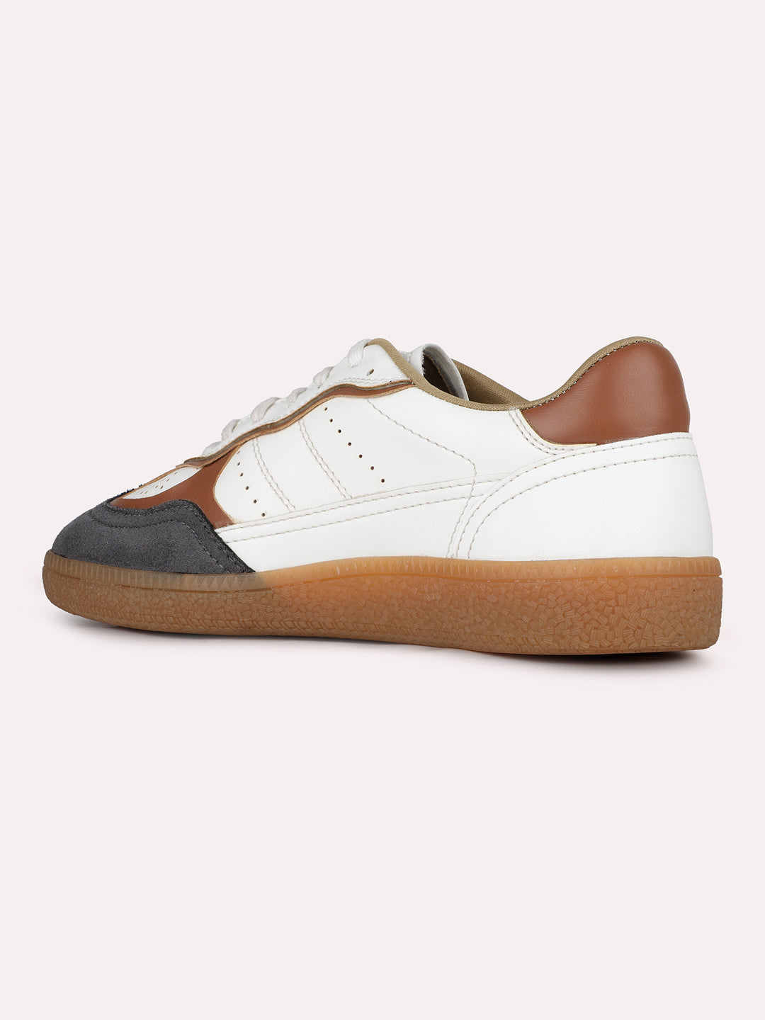 Women Grey Casual Solid Round Toe Sneakers