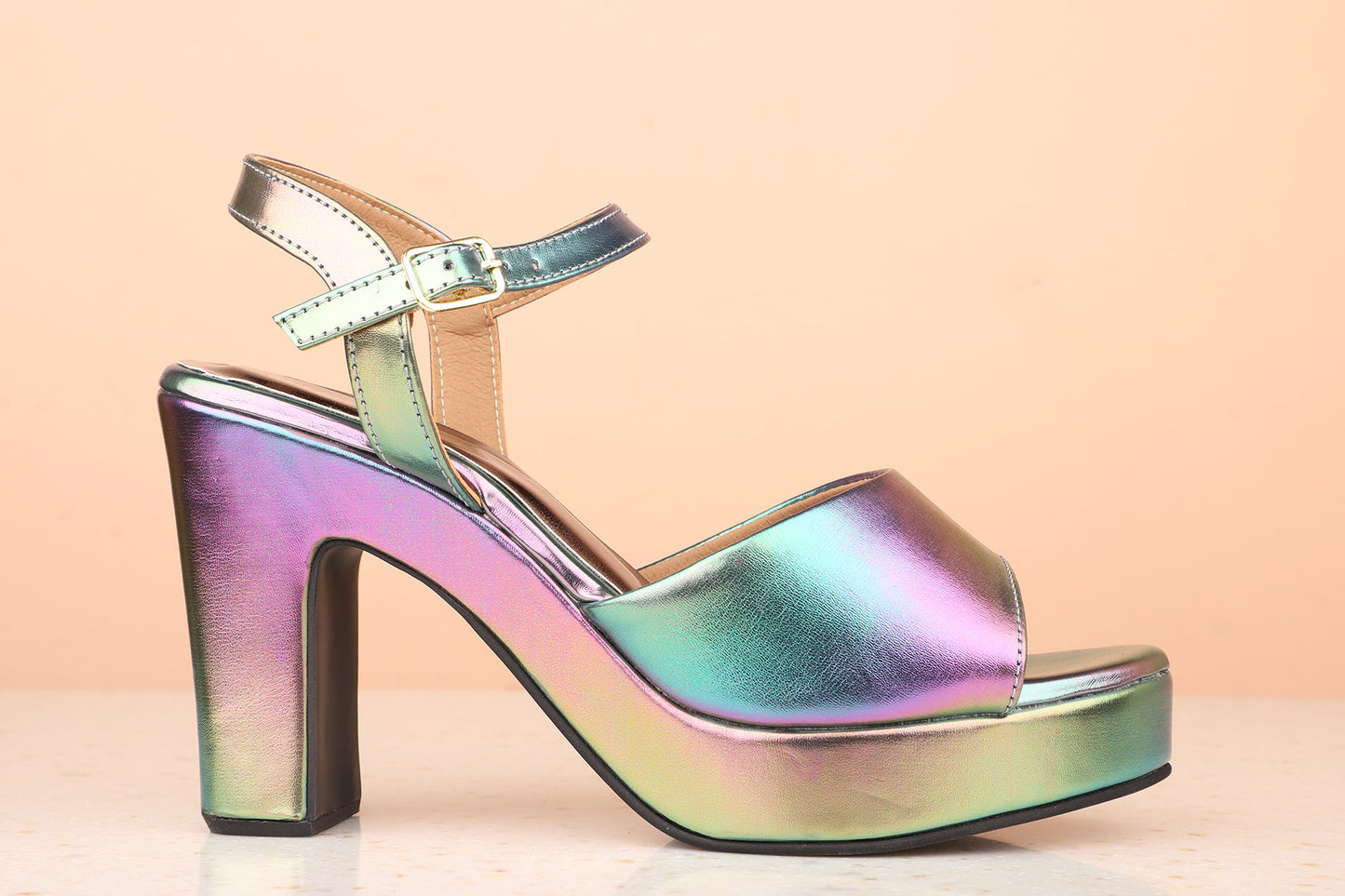 Women Multi Embellished Platform Heels