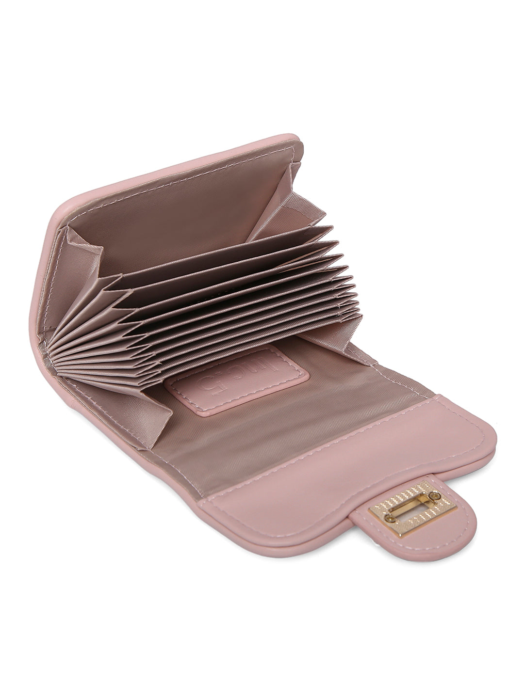 Inc.5 Women Pink Textured Card Holder Wallet