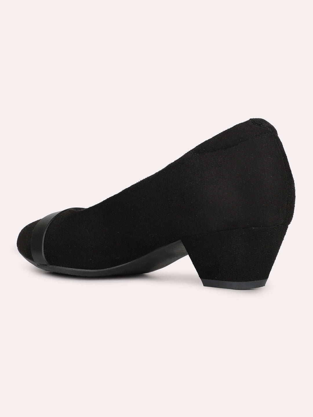 Womens Black Party Wear Solid Pointed Toe Pumps