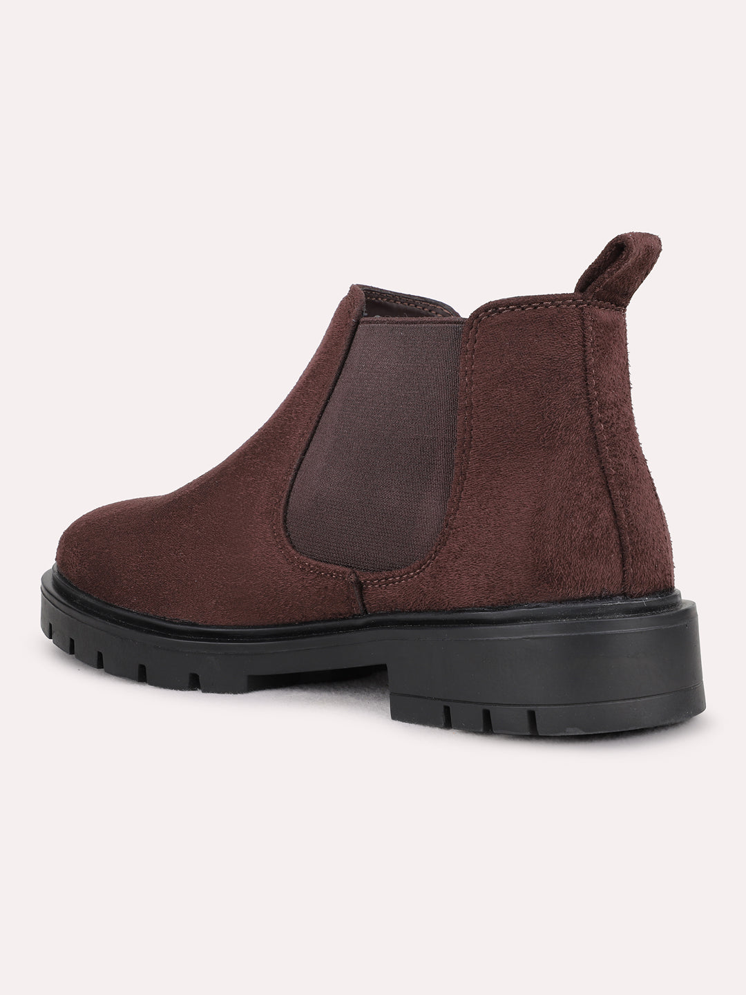 Womens Brown Casual Solid Chelsea Boots