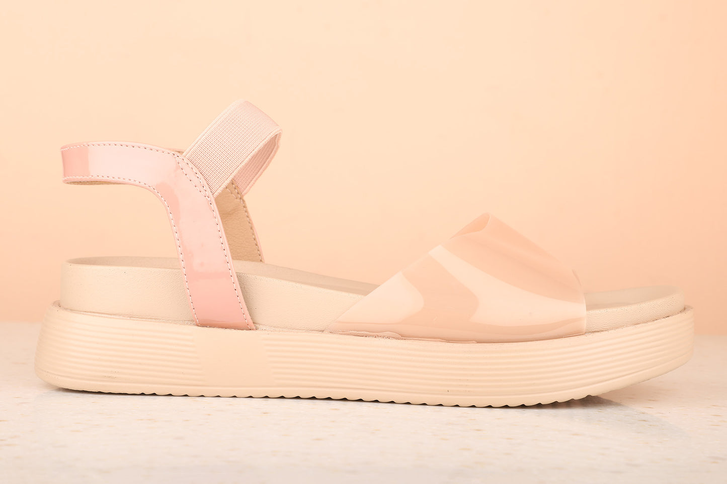 Women Peach Wedge Heels