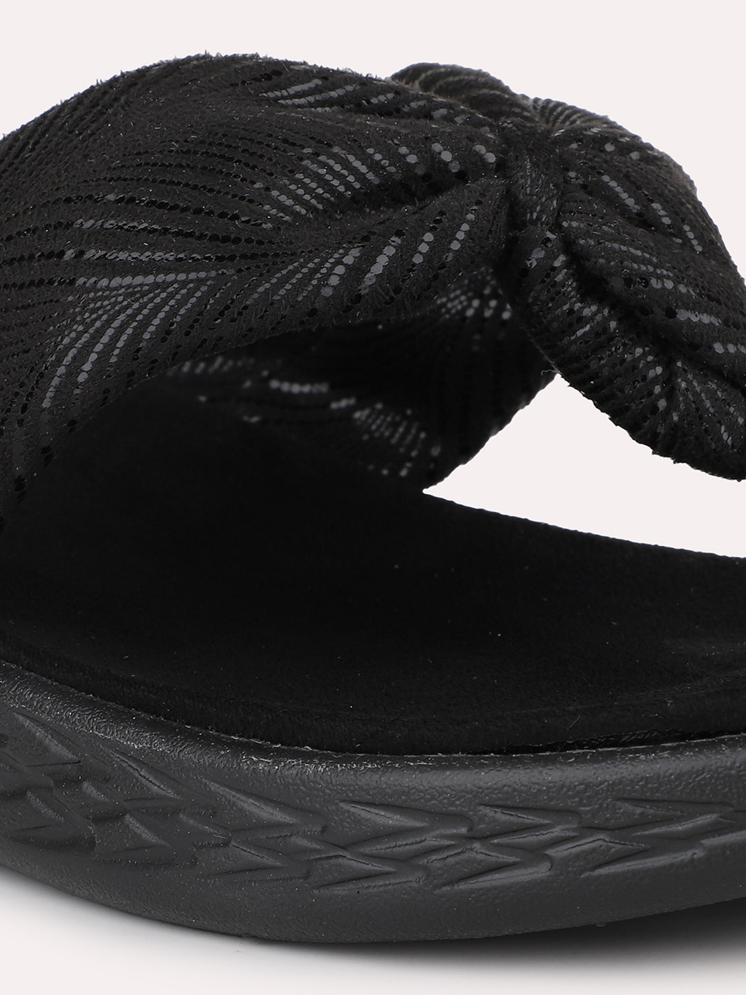 Women Antique Black Open Toe Comfort Heels