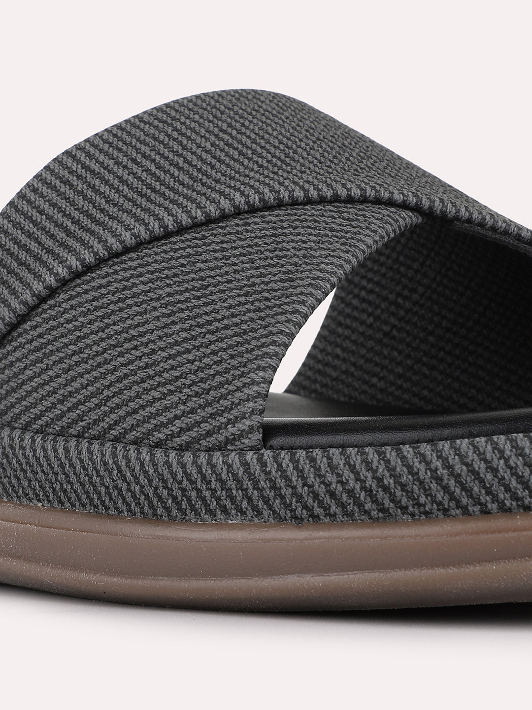 Womens Black Casual Solid Open Toe Slip-On Flats