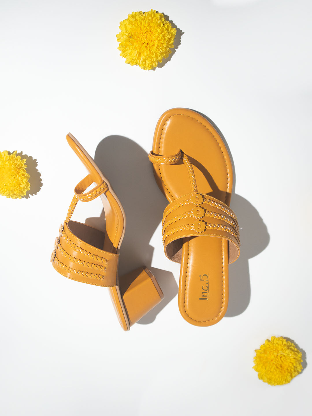 Buy Now Women Yellow Block Heels - Main Image