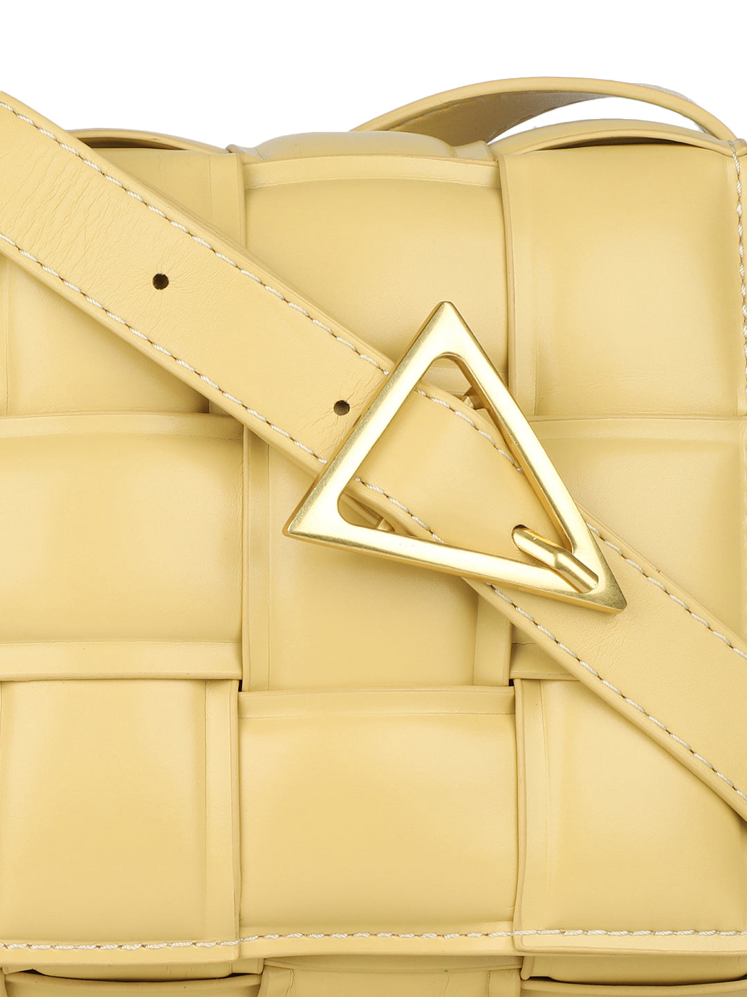 Women Yellow Woven Design Structured Shoulder Bag