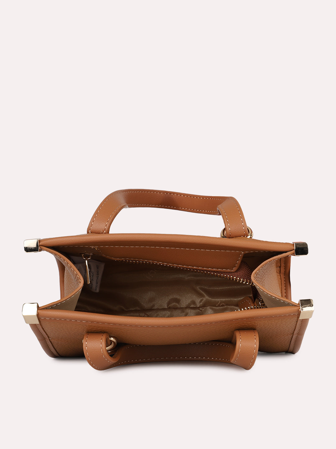 Womens Tan Textured Sling Bag