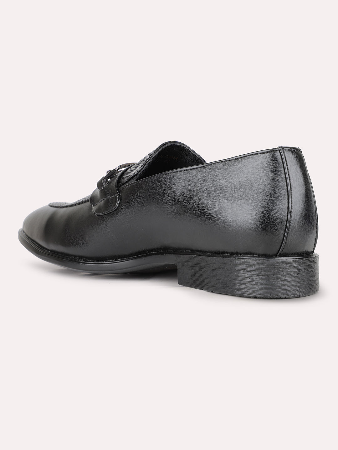 Mens Black Casual Pointed Moccasin Shoe