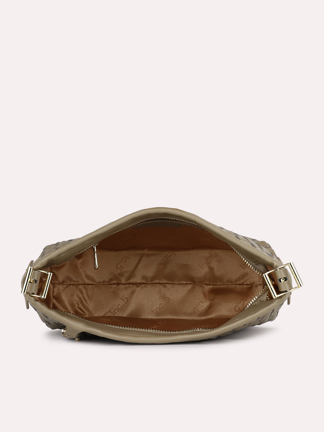 Women Casual Green Solid Shoulder Bag With Zipper