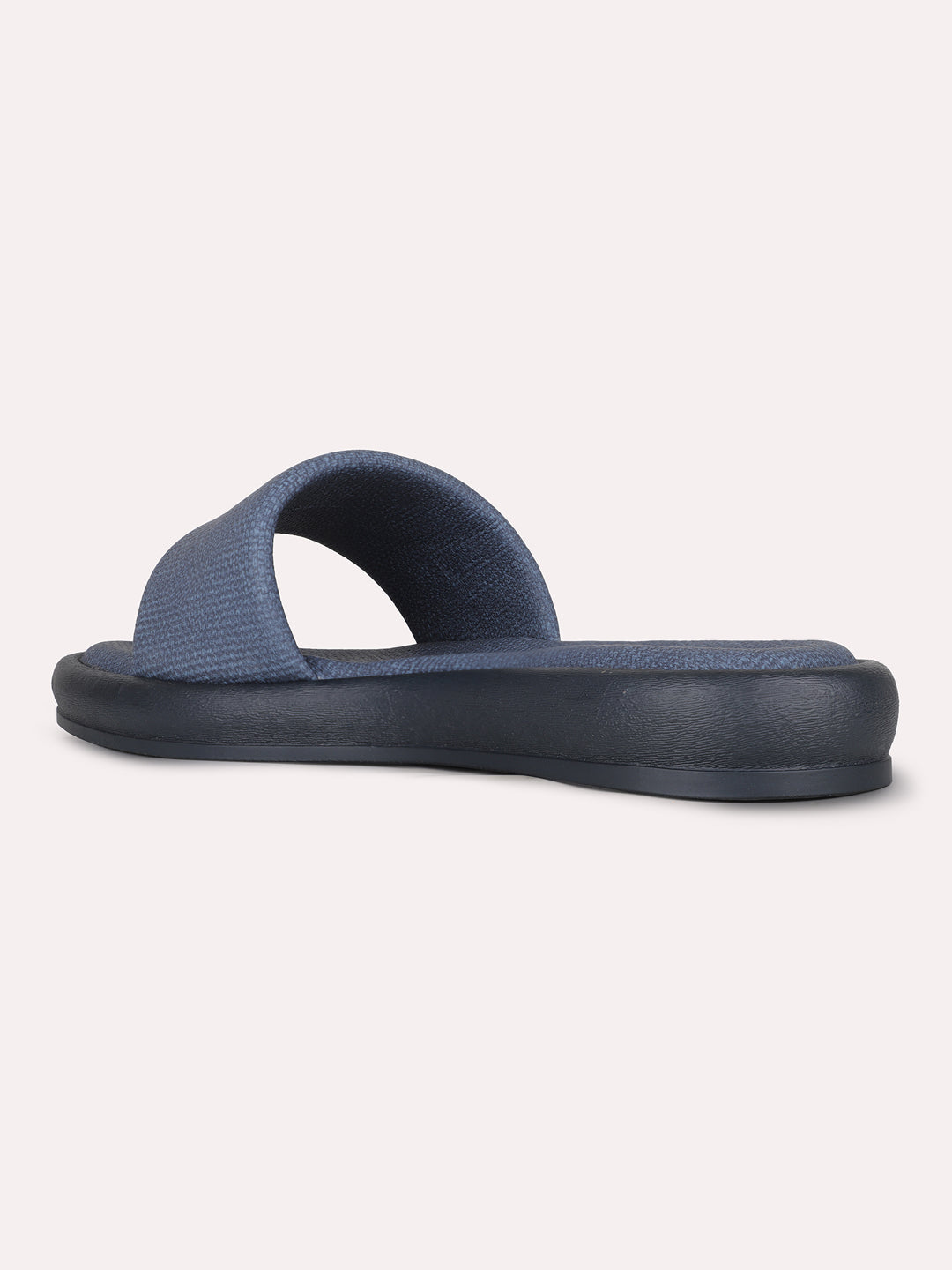 Womens Navy Casual Solid Open Toe Flats