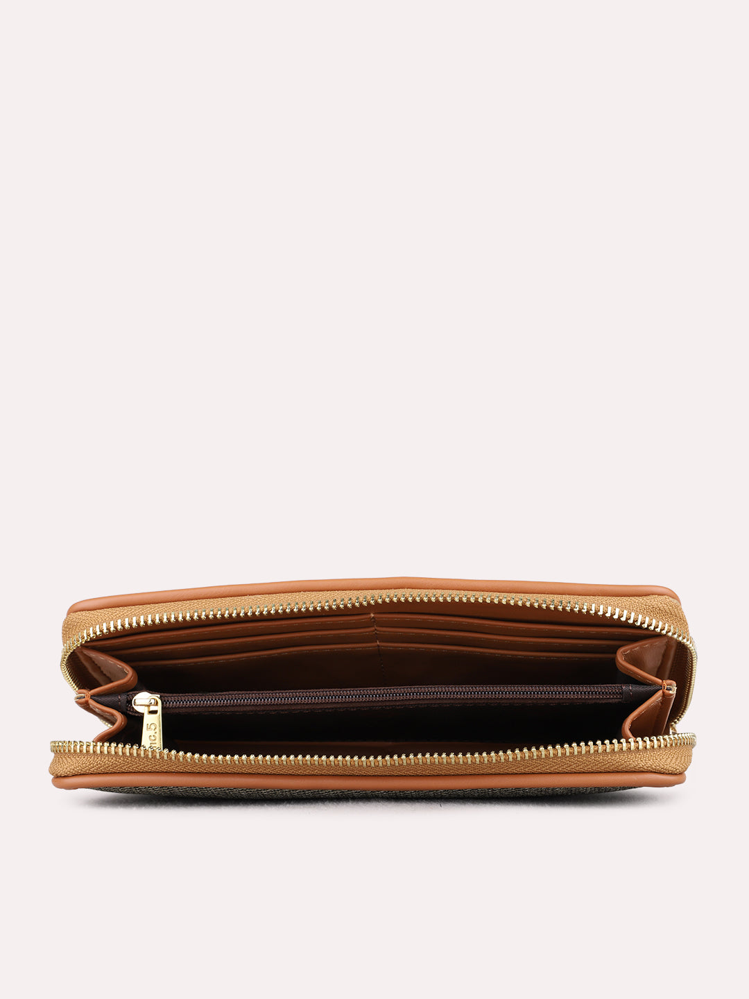 Women Green Textured Bi-Folds Bag With Zip Lock For Casual