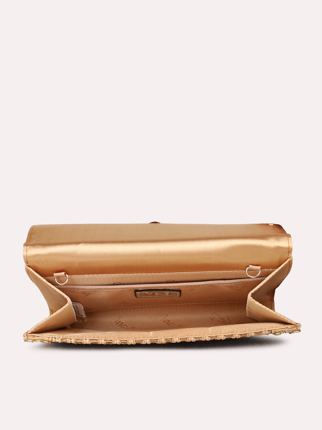 Womens Brown Clutches With Magnet Lock For Party Use