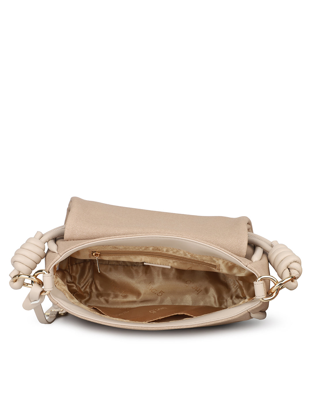 Women Beige Solid Shoulder Bag