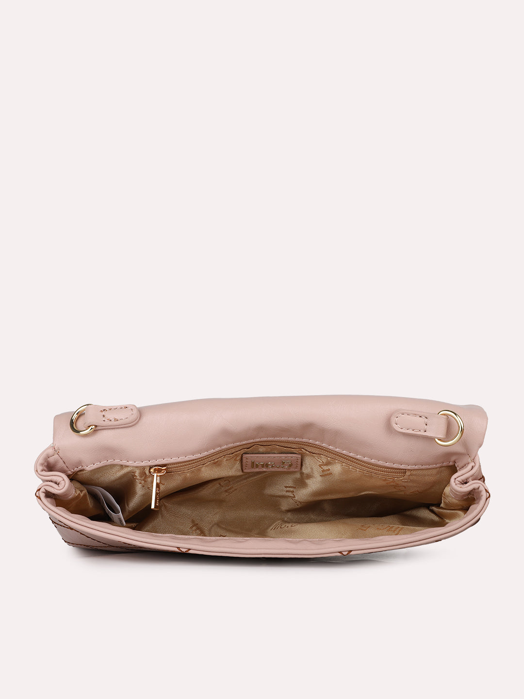 Womens Pink Party Textured Clutch With Magnet Lock