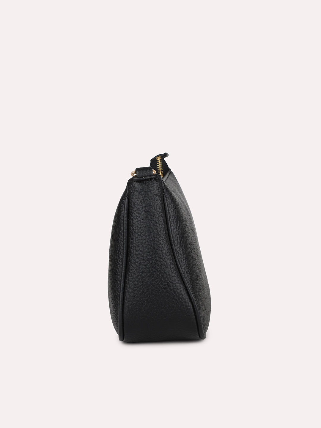 Women Black Leather Textured Shoulder Bag