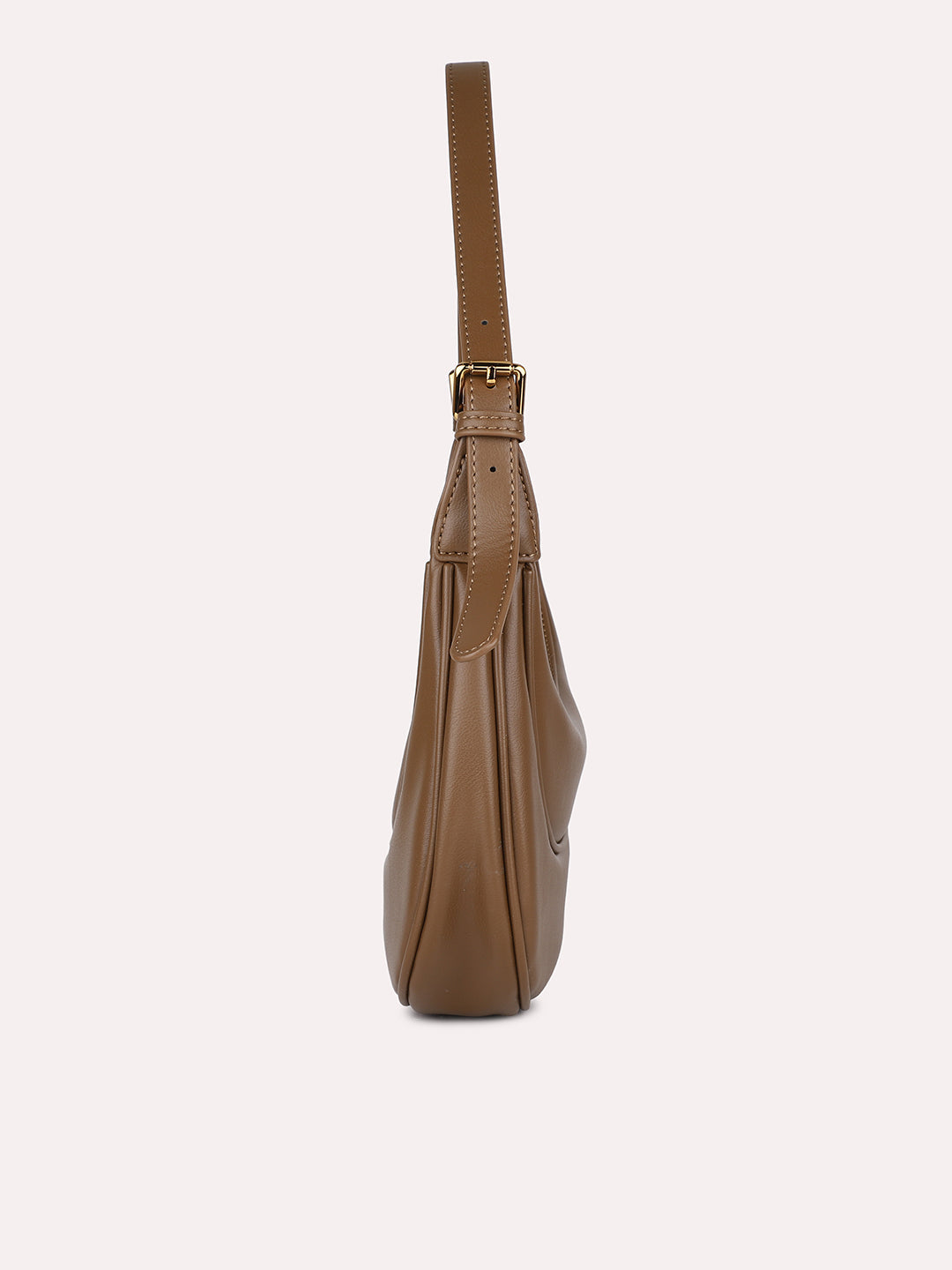Women Brown Textured Structured Shoulder Bag