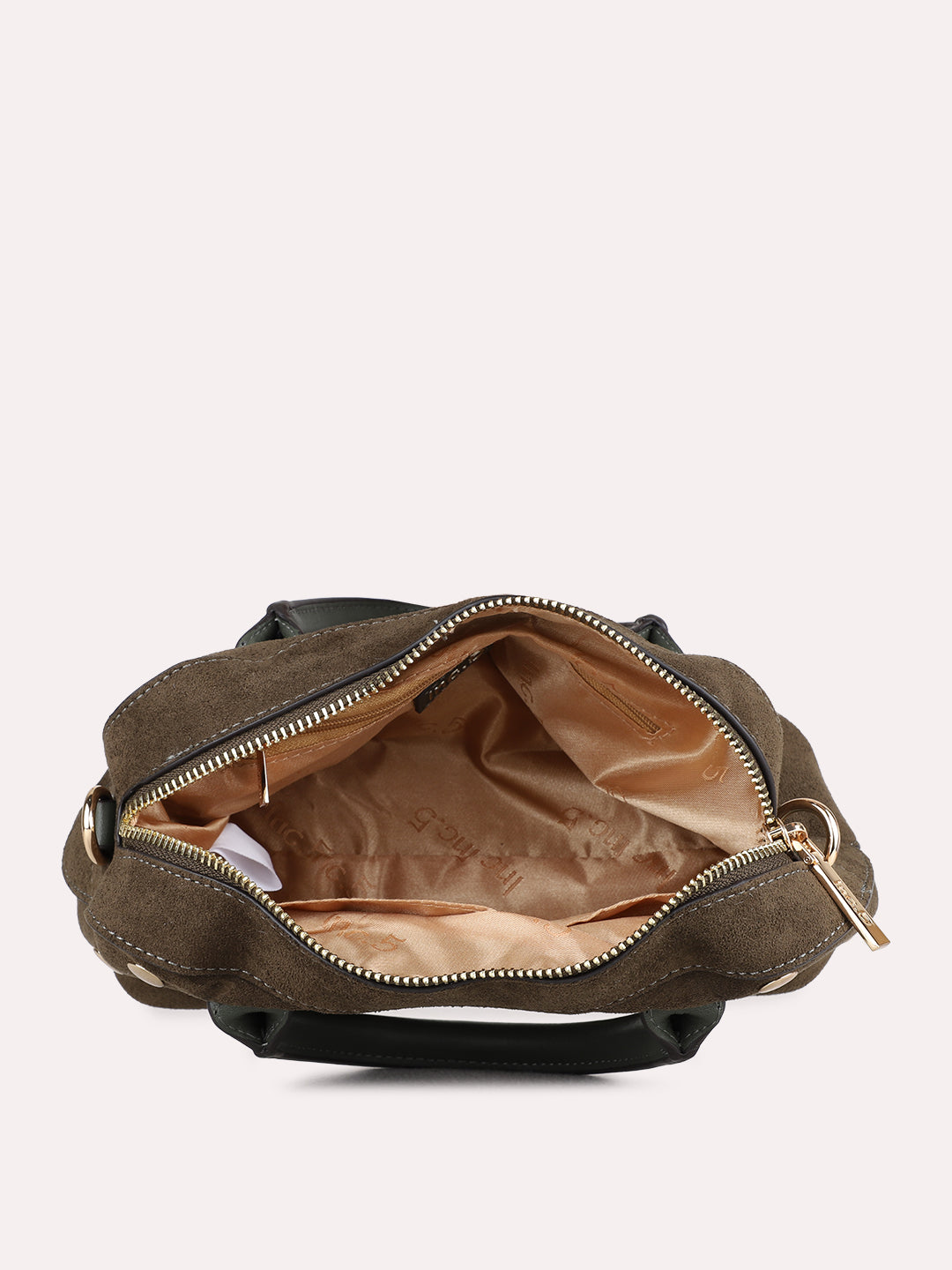 Womens Green Handbag With Zip Lock For Party