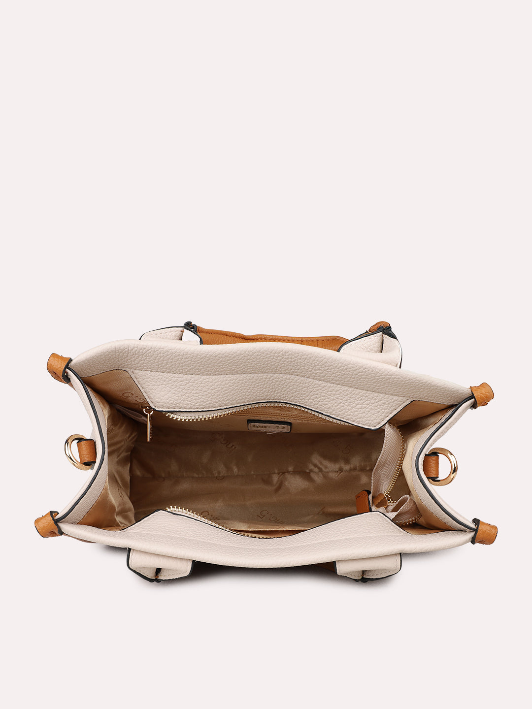 Womens Brown Casual Handbag With Zip Lock