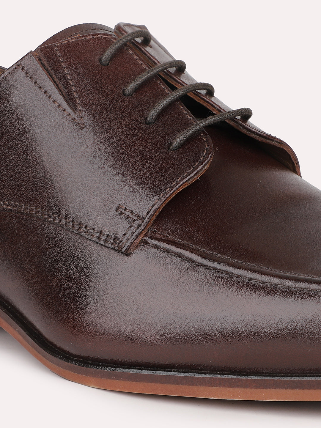 Atesber Brown Formal Lace-up Shoes For Mens
