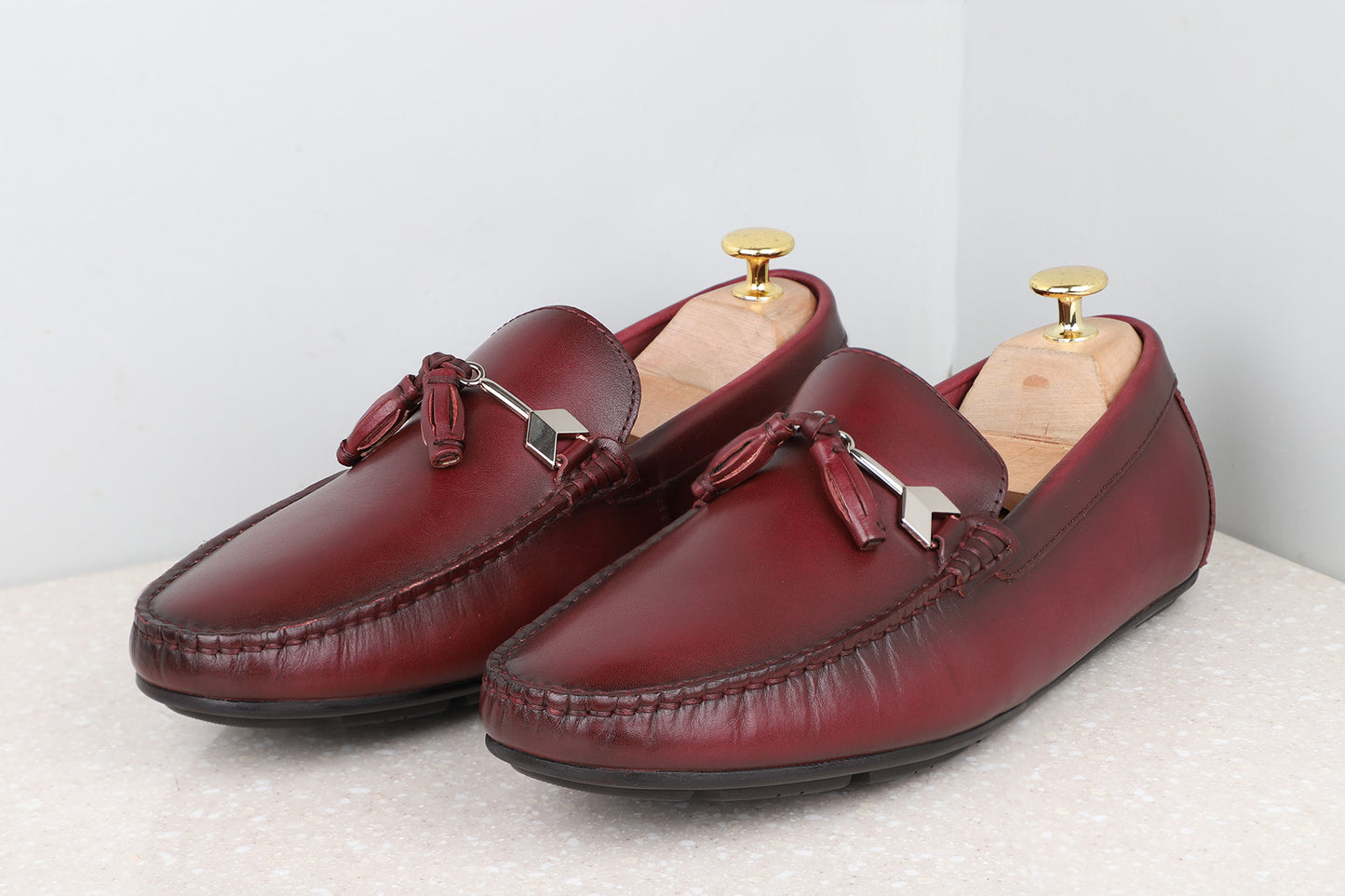 Driving Shoes-Burgundy