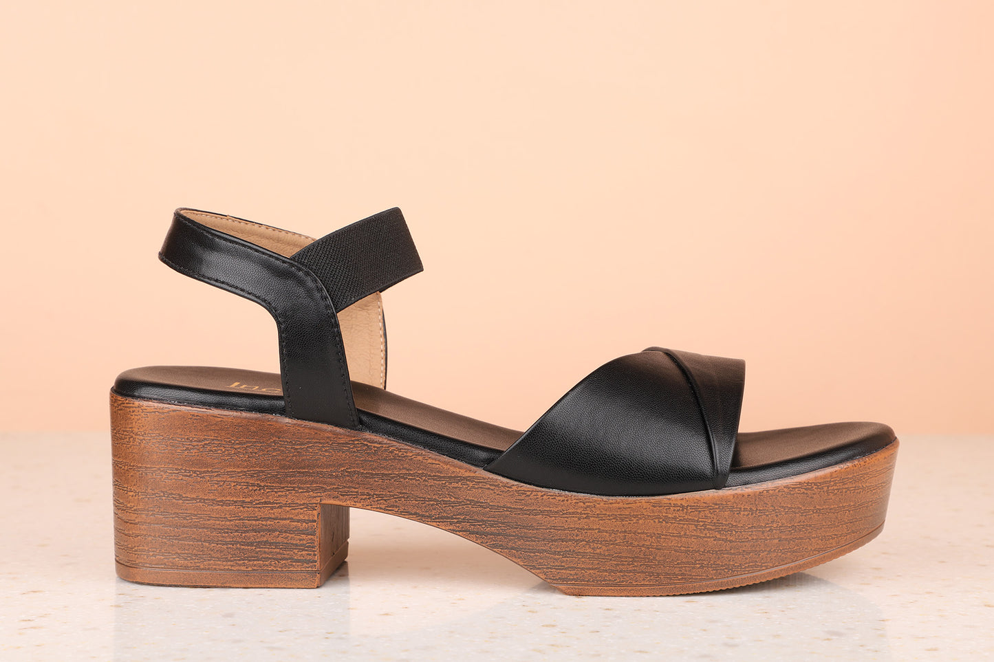 Women Black Solid Sandals