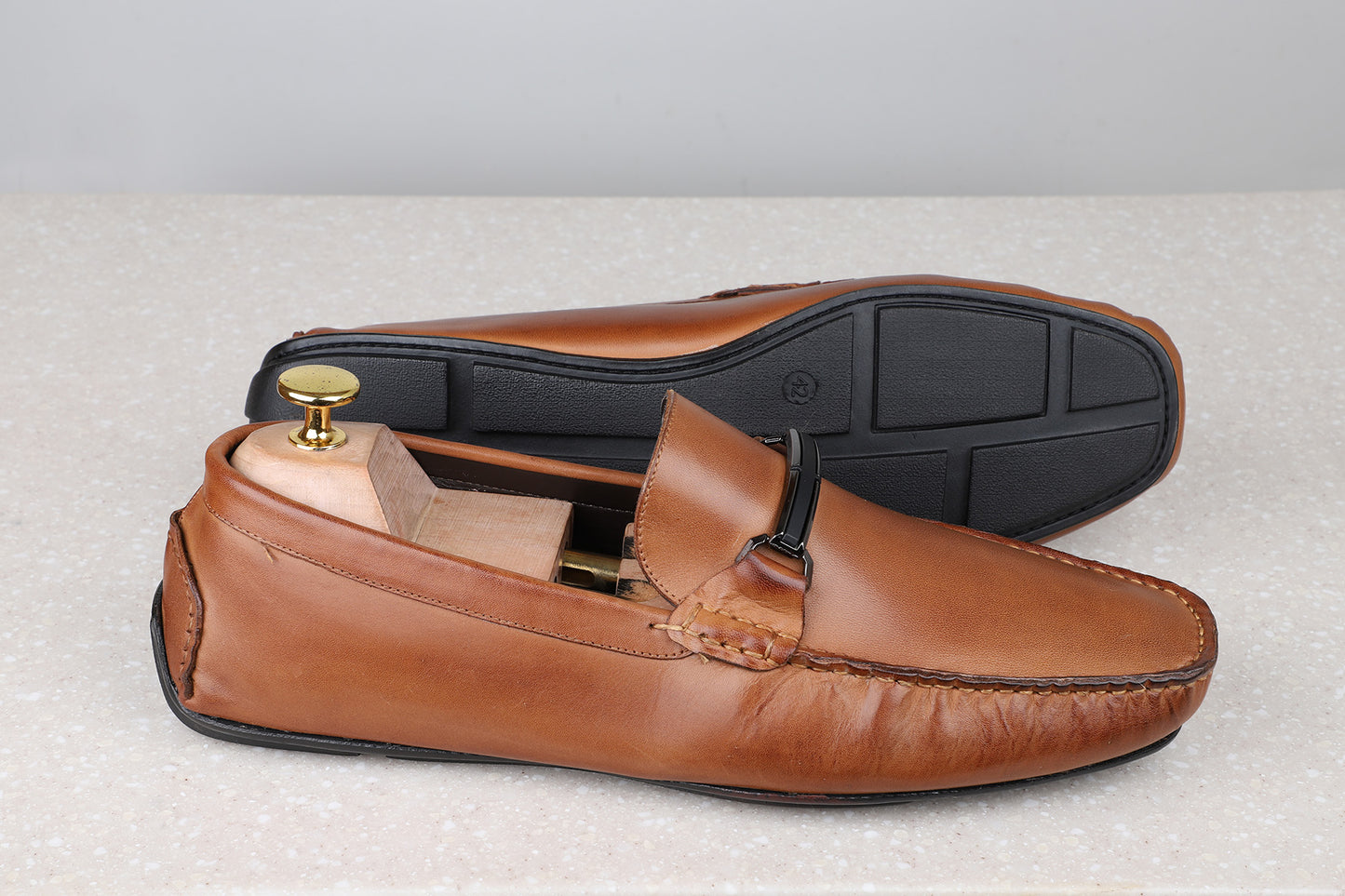 DRIVING CASUAL LEATHER SHOES-TAN-Men's Driving Shoes-Inc5 Shoes