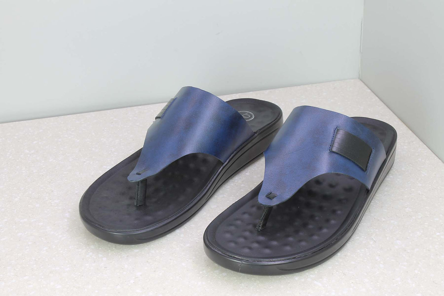 MEN'S BLUE CASUAL SLIPPER-Men's Slippers-Inc5 Shoes