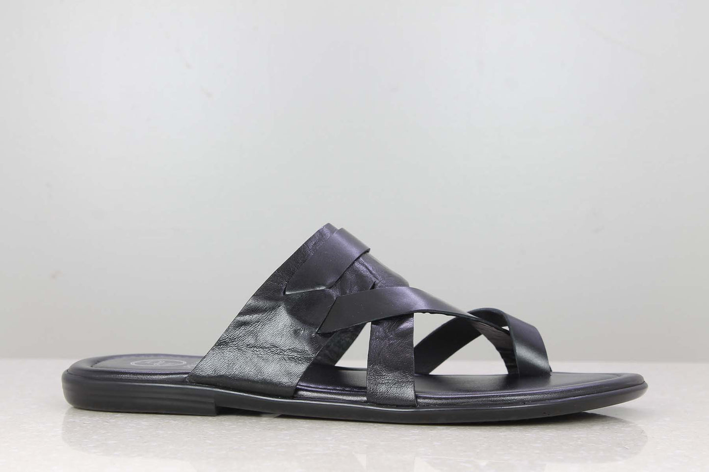 CASUAL SLIPPER - BLACK-Men's Slippers-Inc5 Shoes