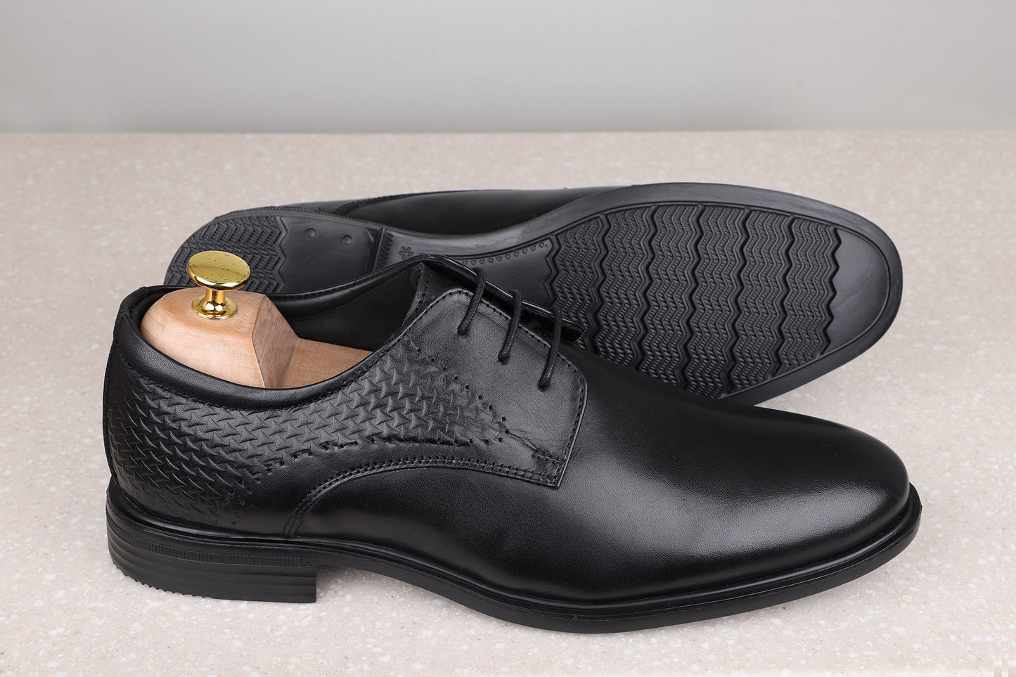 OFFICE LACE-UP - BLACK-Men's Formal Shoe-Inc5 Shoes