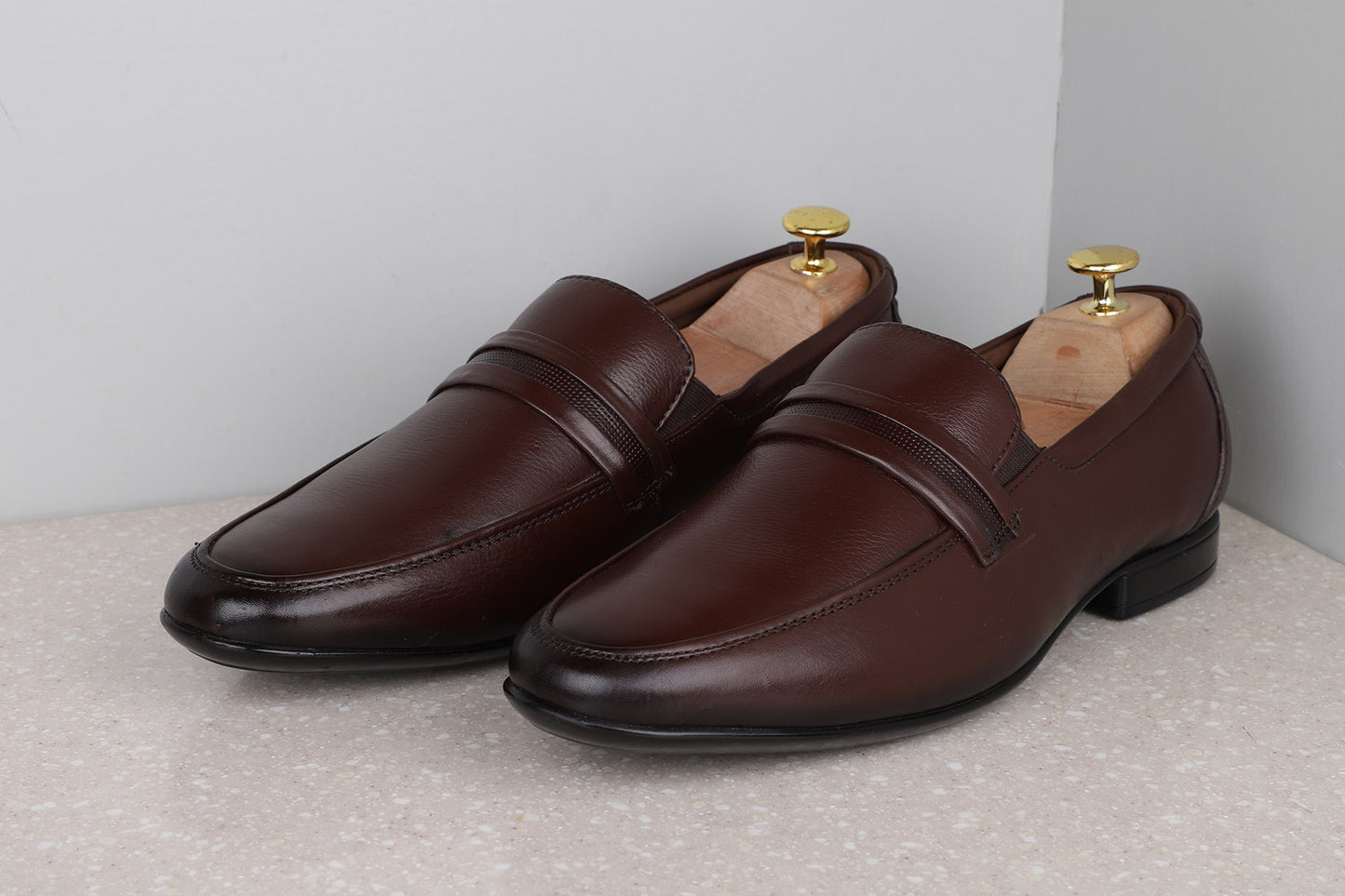 FORMAL SLIPPONS-BROWN-Men's Formal Shoe-Inc5 Shoes